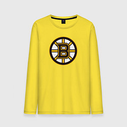 Лонгслив хлопковый мужской Boston Bruins цвета желтый — фото 1