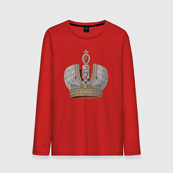 Лонгслив хлопковый мужской Crown of the Russian Empire, цвет: красный