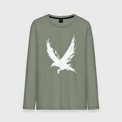 Мужской лонгслив Белый ворон