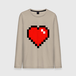 Лонгслив хлопковый мужской Minecraft Lover, цвет: миндальный