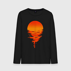 Лонгслив хлопковый мужской Sunset, цвет: черный