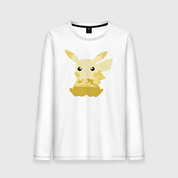 Лонгслив хлопковый мужской Pikachu Shadow, цвет: белый