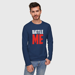 Лонгслив хлопковый мужской Battle Me, цвет: тёмно-синий — фото 2