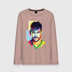 Лонгслив хлопковый мужской Neymar: fun-art, цвет: пыльно-розовый