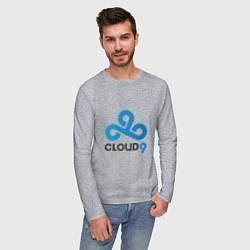 Лонгслив хлопковый мужской Cloud9, цвет: меланж — фото 2