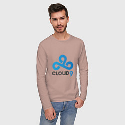 Лонгслив хлопковый мужской Cloud9, цвет: пыльно-розовый — фото 2