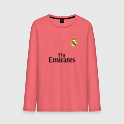 Лонгслив хлопковый мужской Real Madrid: Fly Emirates, цвет: коралловый