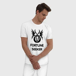 Пижама хлопковая мужская Dwarf Fighter - Fortune Seeker, цвет: белый — фото 2