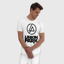 Пижама хлопковая мужская Linkin Park, цвет: белый — фото 2
