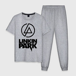 Пижама хлопковая мужская Linkin Park, цвет: меланж