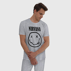 Пижама хлопковая мужская Nirvana, цвет: меланж — фото 2