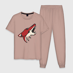 Пижама хлопковая мужская Phoenix Coyotes, цвет: пыльно-розовый