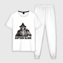 Пижама хлопковая мужская Captain Black, цвет: белый