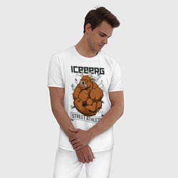 Пижама хлопковая мужская Iceberg: Street Athletic, цвет: белый — фото 2