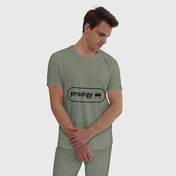 Пижама хлопковая мужская Prodigy лого с муравьем, цвет: авокадо — фото 2