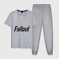Пижама хлопковая мужская Fallout, цвет: меланж