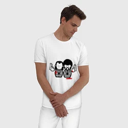 Пижама хлопковая мужская Криминальное Чтиво, цвет: белый — фото 2