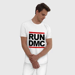 Пижама хлопковая мужская Run DMC, цвет: белый — фото 2