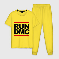Пижама хлопковая мужская Run DMC, цвет: желтый