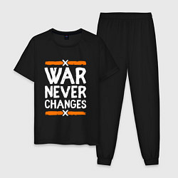 Пижама хлопковая мужская War never changes, цвет: черный