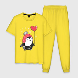 Мужская пижама Пингвин с шариком