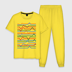 Пижама хлопковая мужская Эквалайзер цвета желтый — фото 1