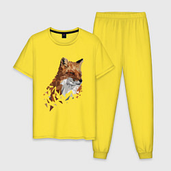 Мужская пижама Полигональный лис