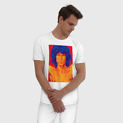 Пижама хлопковая мужская Джим Моррисон, цвет: белый — фото 2