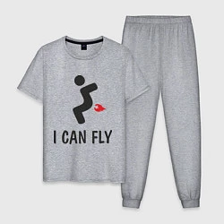 Мужская пижама I can fly - Я умею летать