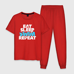 Мужская пижама Eat sleep swim repeat