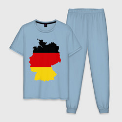 Пижама хлопковая мужская Германия (Germany) цвета мягкое небо — фото 1