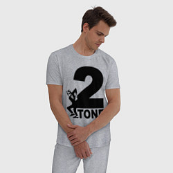 Пижама хлопковая мужская 2tone, цвет: меланж — фото 2