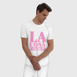 Пижама хлопковая мужская La Cosa Nostra, цвет: белый — фото 2