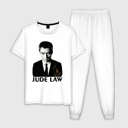 Пижама хлопковая мужская Jude Law, цвет: белый