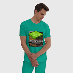 Пижама хлопковая мужская Minecraft: Pocket Edition, цвет: зеленый — фото 2