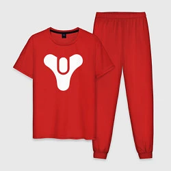 Пижама хлопковая мужская Destiny Symbol, цвет: красный