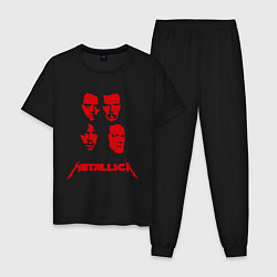 Пижама хлопковая мужская Metallica kvartet, цвет: черный