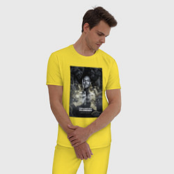 Пижама хлопковая мужская Мейвезер Флойд, цвет: желтый — фото 2