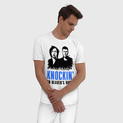 Пижама хлопковая мужская Knockin on heaven's door, цвет: белый — фото 2