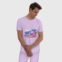 Пижама хлопковая мужская ФСБ России, цвет: лаванда — фото 2