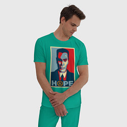 Пижама хлопковая мужская G-Man Hope, цвет: зеленый — фото 2