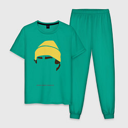 Пижама хлопковая мужская SKAM: Jonas Vasquez, цвет: зеленый