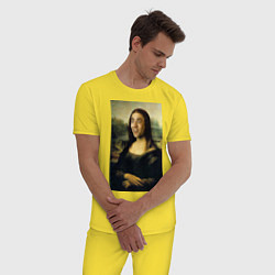 Пижама хлопковая мужская Кейдж 2, цвет: желтый — фото 2