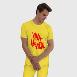 Пижама хлопковая мужская Viva La Vida, цвет: желтый — фото 2