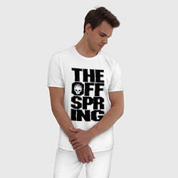 Пижама хлопковая мужская The Offspring цвета белый — фото 2
