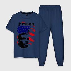Пижама хлопковая мужская Mike Tyson: USA Boxing, цвет: тёмно-синий