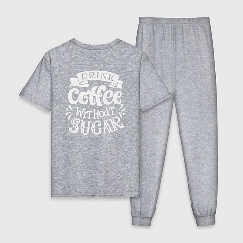 Мужская пижама Кофе без сахара / Меланж – фото 2