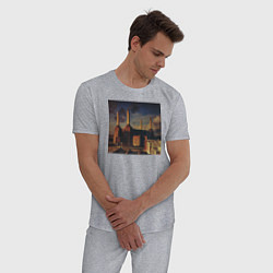 Пижама хлопковая мужская Pink Floyd: Animals, цвет: меланж — фото 2