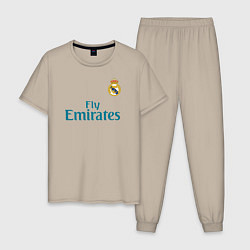 Пижама хлопковая мужская Real Madrid: Ronaldo 07, цвет: миндальный