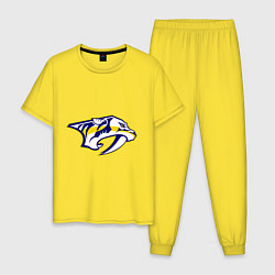 Пижама хлопковая мужская Nashville Predators: Radulov 47, цвет: желтый